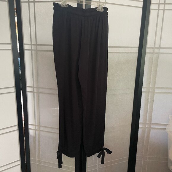 Lulus Draw String Casual Black Pants - Picture 6 of 7